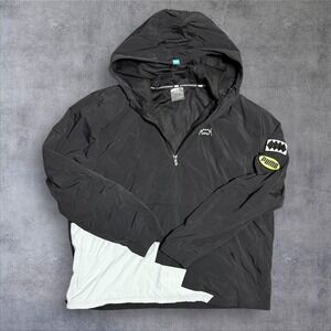 Puma black windbreaker jacket XL essentials baggy‎ grunge